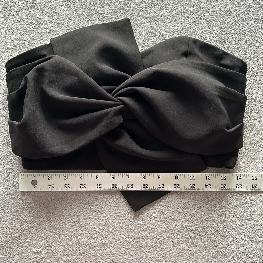 Chicwish | Womens Black Strapless Twisted Sweet Knot Bustier Top - Size S - Picture 10 of 12